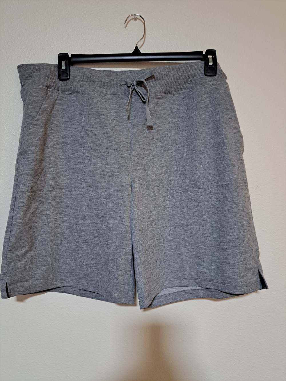 Womens Heather Gray Athletic Drawstring Shorts